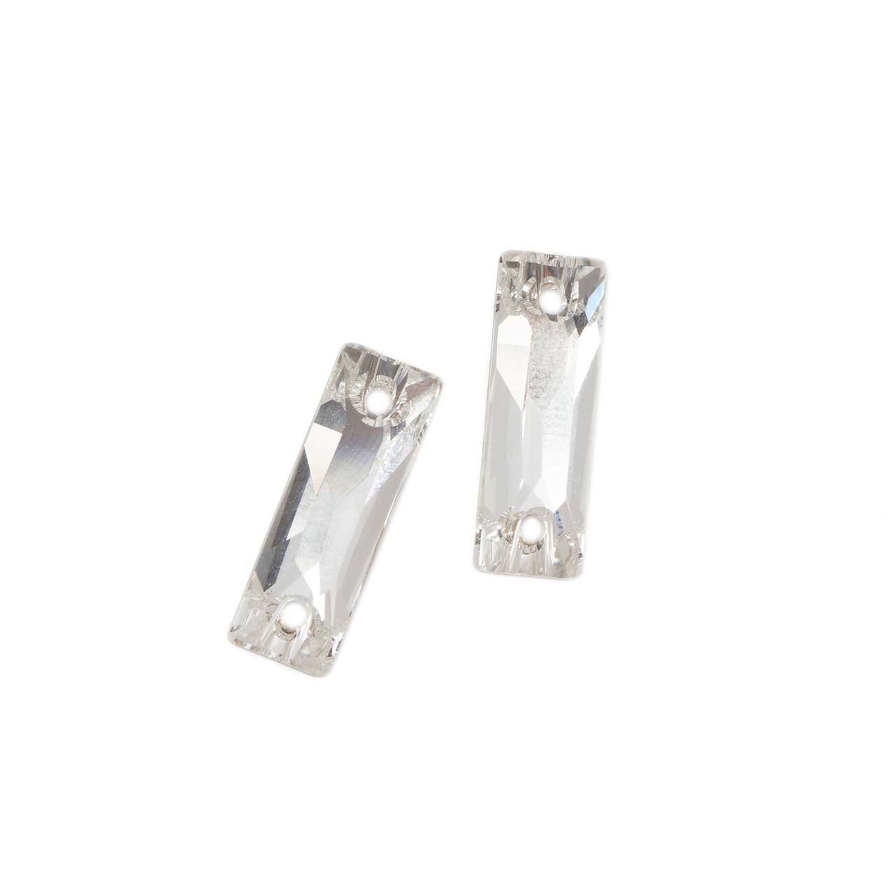 6 Packs: 2 ct. (12 total) 18mm Baguette Sew-On Austrian Crystals by Bead Landing™